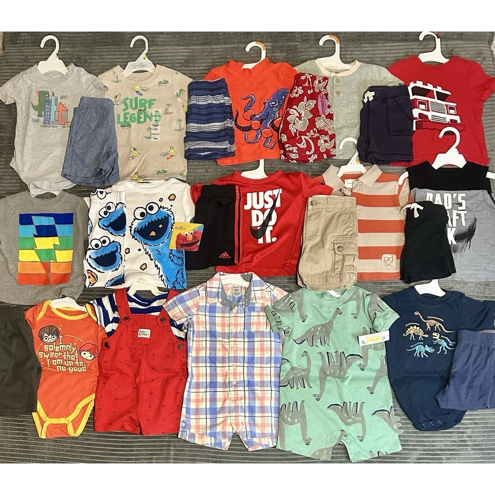 Huge Lot Baby Boys Clothes 18 Months NEW &EC Carters Nike Polo Ralph Lauren 18m